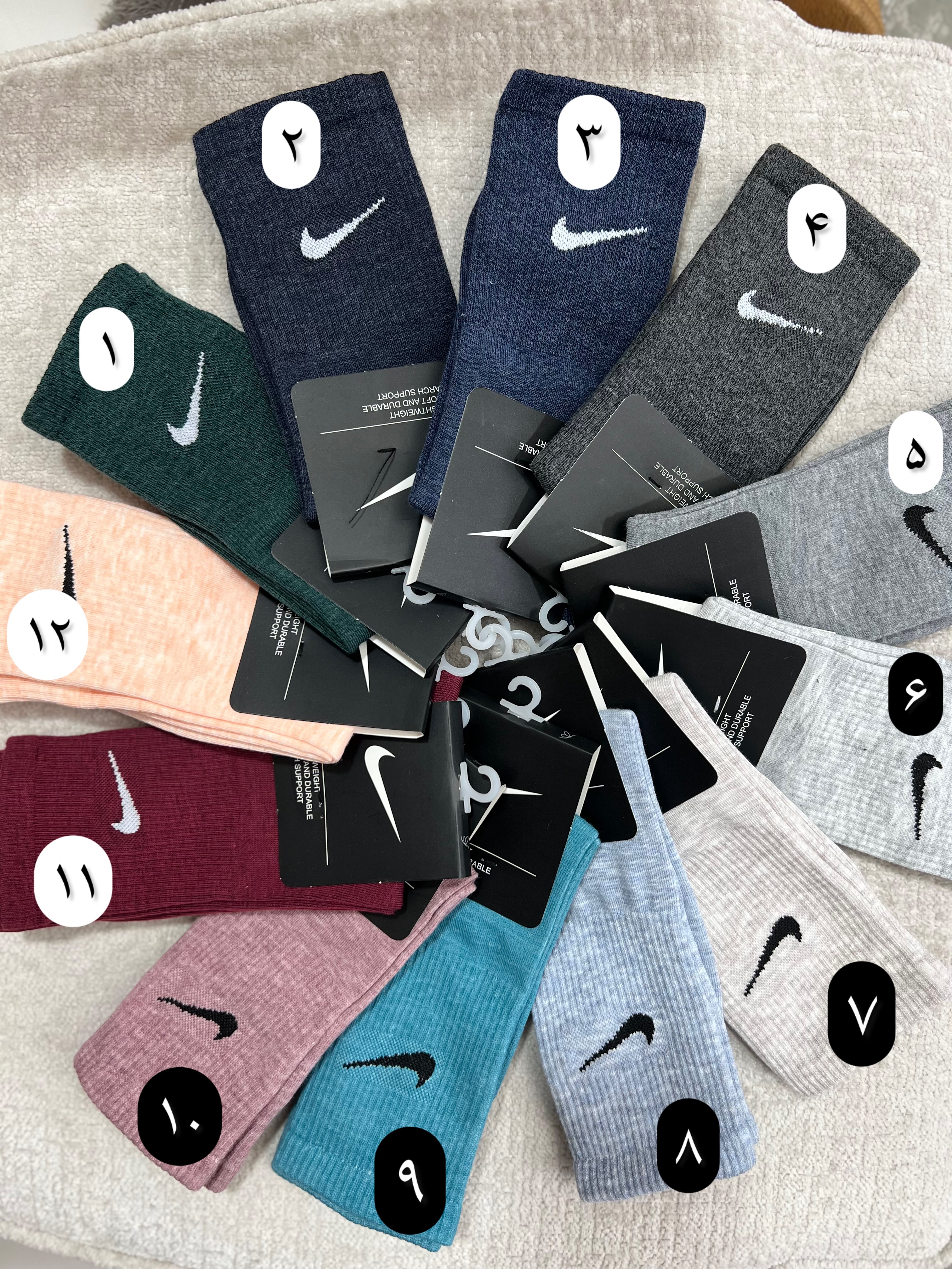 جوراب ساق بلند نایک رنگی