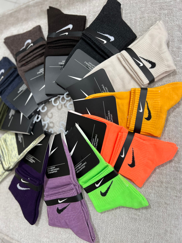 جوراب نیم ساق نایک رنگی-راحت واسپورت (nike) کد ۲۵۴