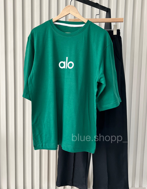 ست تیشرت لانگ وشلوار راسته