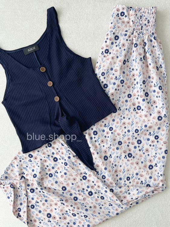 ست کراپ شلوار زنانه