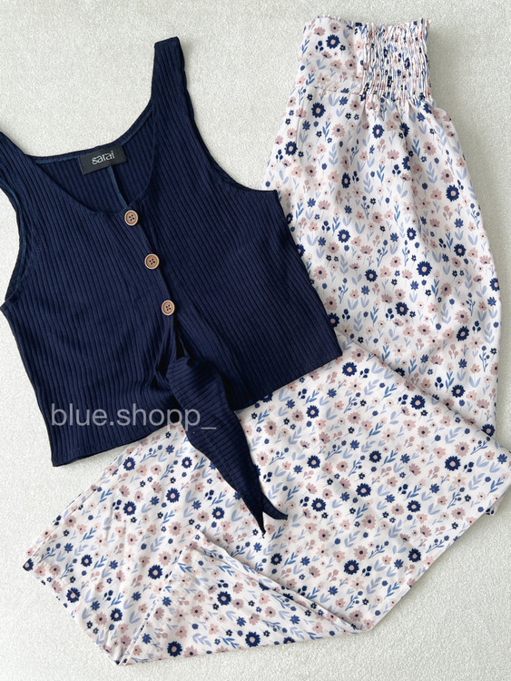 ست کراپ وشلوار دخترانه