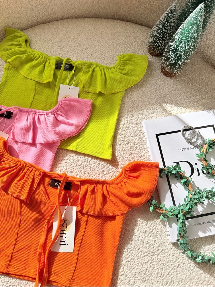 کراپ یقه چین دار کبریتی