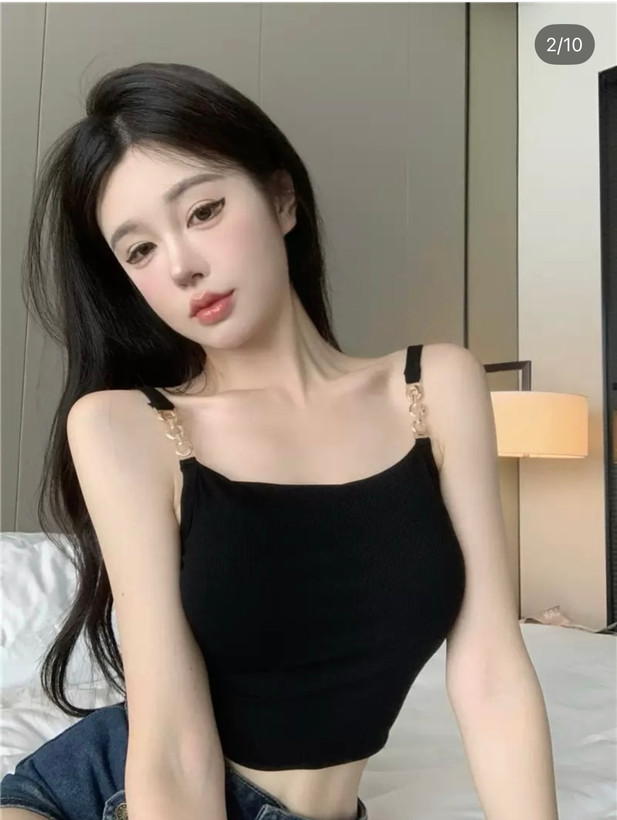 کراپ تاپ کبریتی بندزنجیری باکاپ ثابت زنانه ودخترانه وارداتی/کد ۲۰۳۶