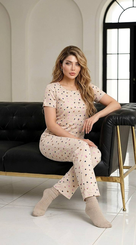 ست تیشرت و شلوار زنانه ZARA | نخ پنبه کبریتی وارداتی کد ۶۶۷