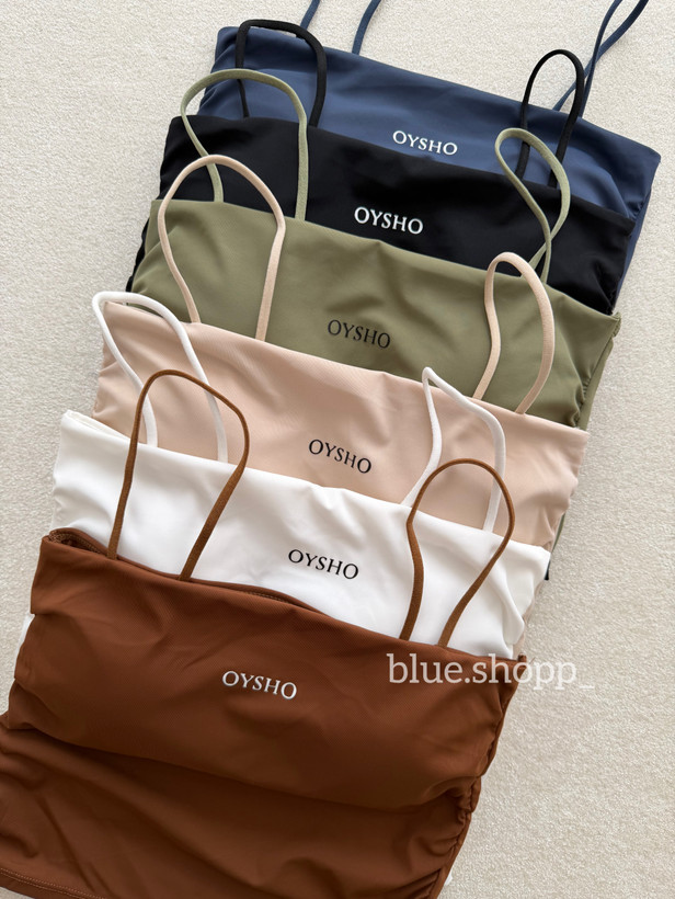 نیمتنه کراپ لیزری دکلته بنددار OYSHO زنانه وارداتی کد HB۵۷۵