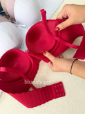 سوتین اسفنجی لیزری زنانه دکلته فنردار کاپ C وارداتی کد ۳۳۷۳