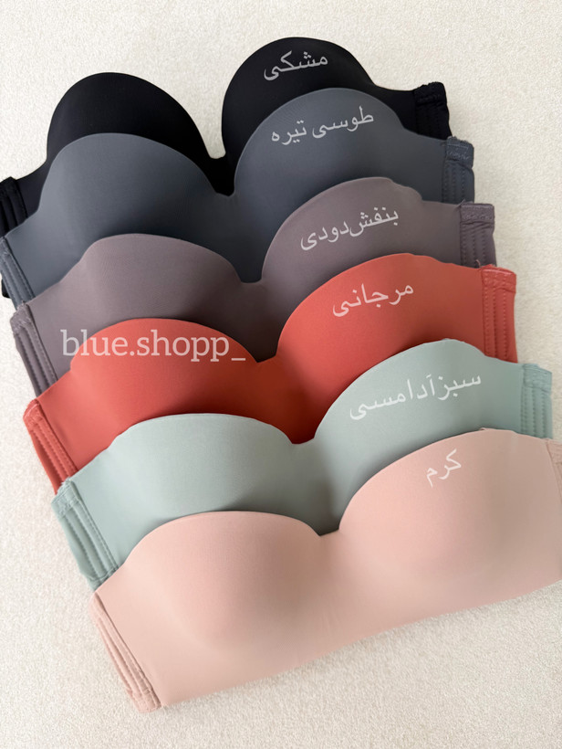 سوتین دکلته زنانه و دخترانه اسفنجی فنردار بند متحرک وارداتی کد ۱۲۶